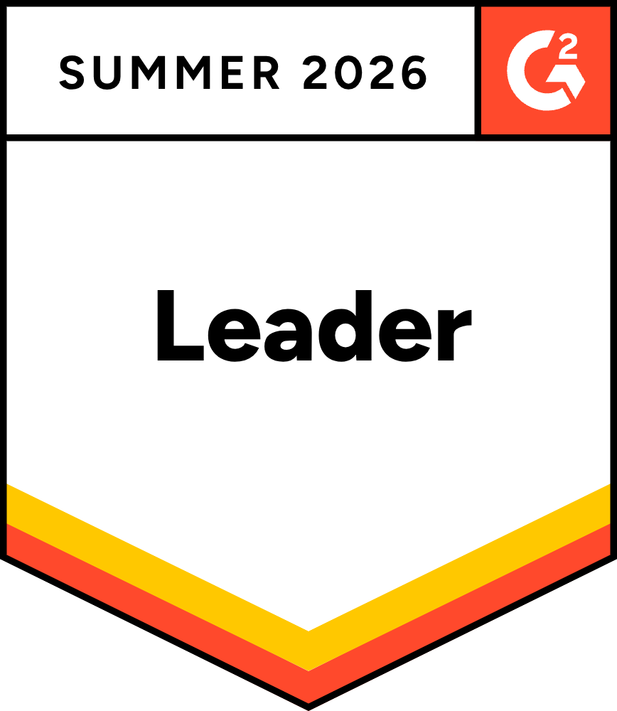 A badge for a Data Center Infrastructure Management leader, G2 logo top right, "SUMMER 2026" above, colored stripes at bottom.